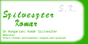 szilveszter komar business card